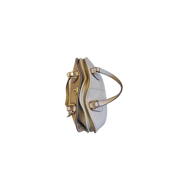 Coach Beige Crossgrain Leather Street Prince Satchel Top Handles 14 in X 11 in - Picture 10 of 14